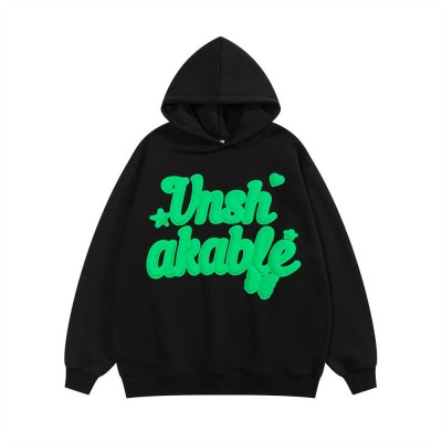 Foam Letter Printed Hoodie Men