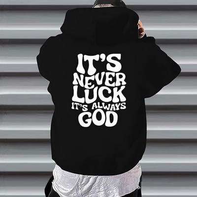 Fashionable Printed Casual Loose-Fit Hoodie For Men