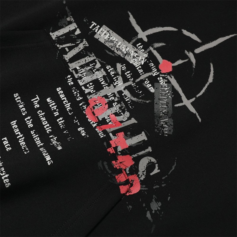 Printed False Two-piece Pullover Patchwork Hoodie Men