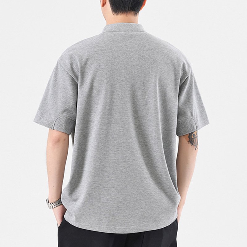 Summer Simplicity Lightly Mature Business Embroidery Polo Shirt Men