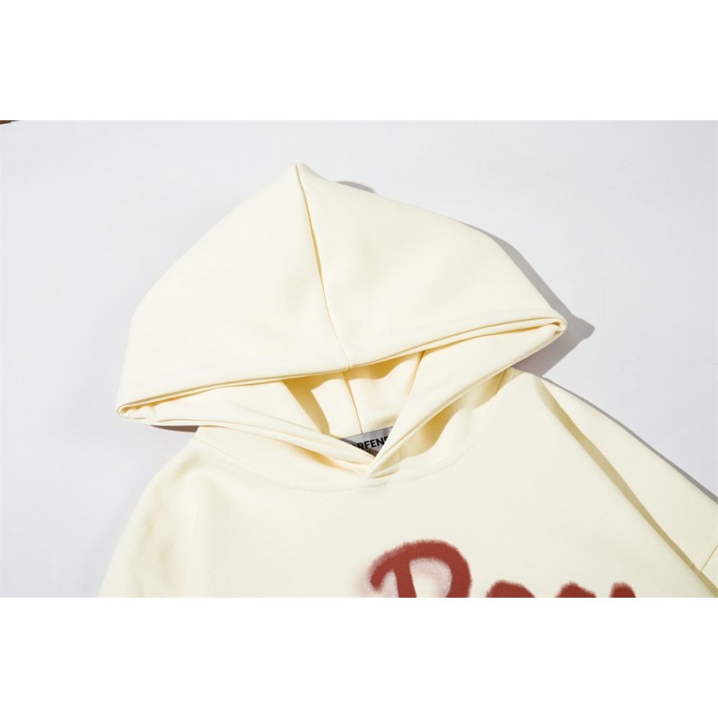 Graffiti Letter Printed Hoodie Men