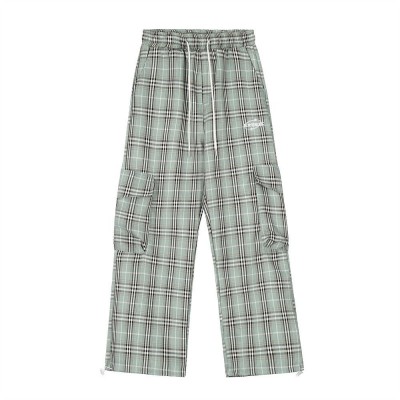 Fashion Plaid Casual Working Pants Men