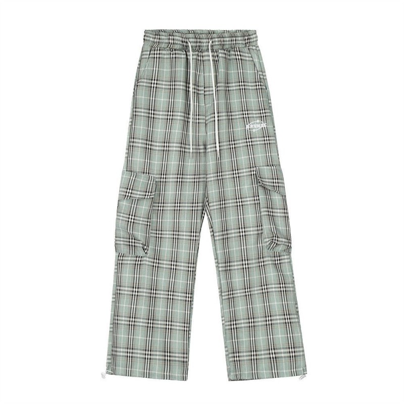 Fashion Plaid Casual Working Pants Men