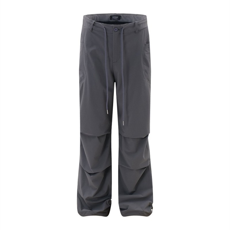 Fashion Personality Pleated Paratrooper Pants Men