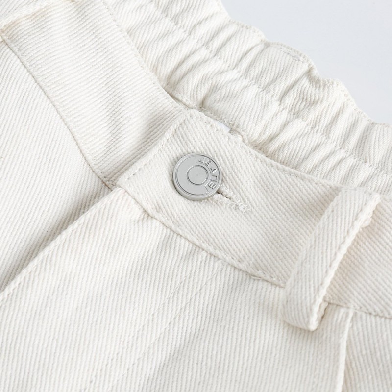 Stitching Denim Straight-leg Pants Men