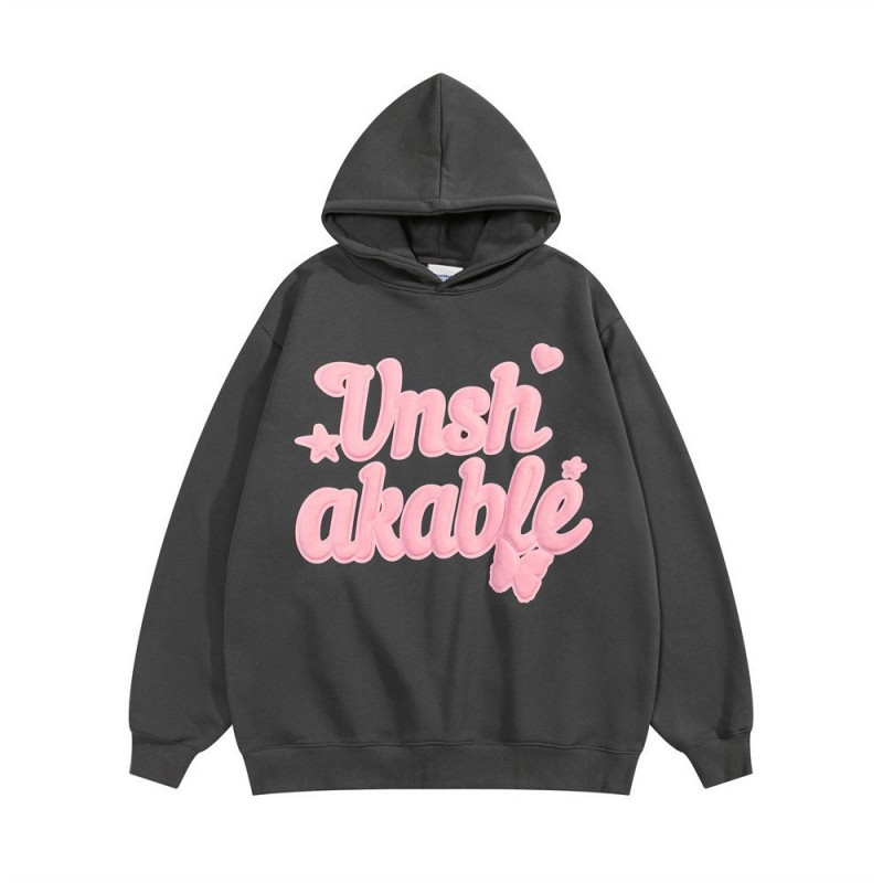 Foam Letter Printed Hoodie Men
