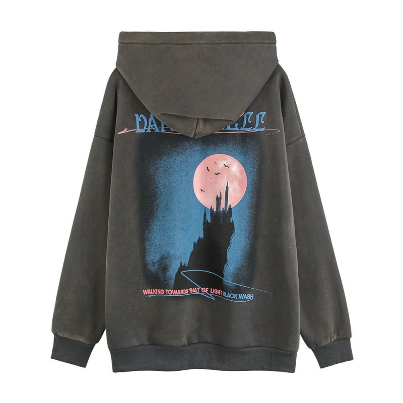 Dark Night View Printed Hoodie Men