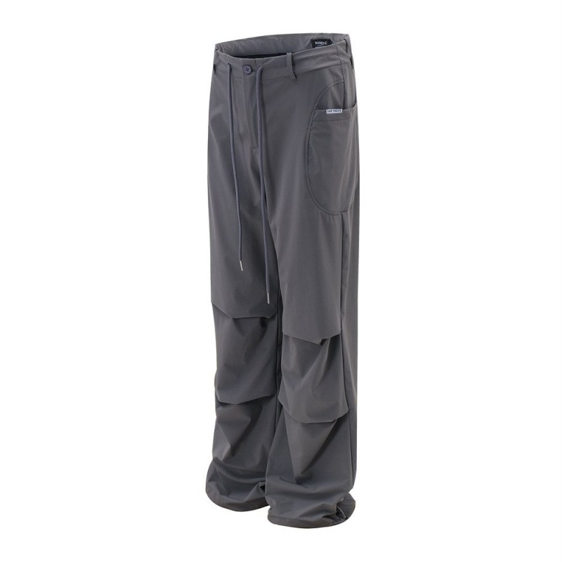 Fashion Personality Pleated Paratrooper Pants Men