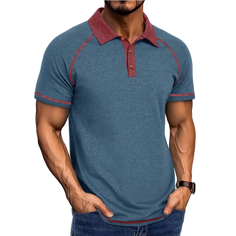 Short-sleeved Lapel T-shirt POLO Bottoming Shirt M...